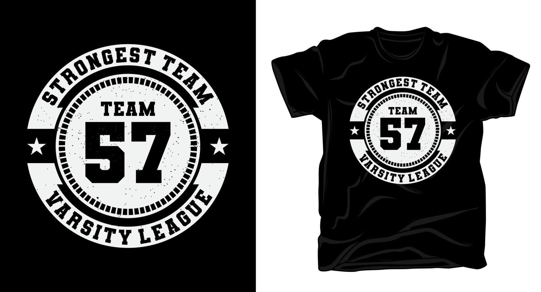 Team fifty seven typography t-shirt design vector