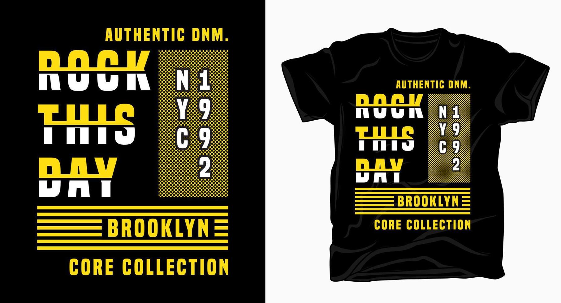 rock este día diseño de tipografía moderna para camiseta vector