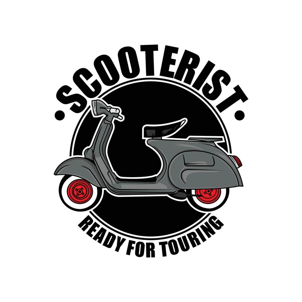 plantilla de logotipo scooterist con fondo blanco.eps vector