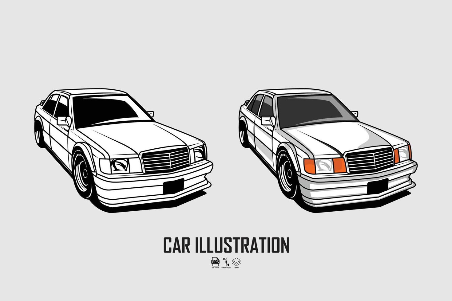 ilustración de coche formato listo eps 10 vector