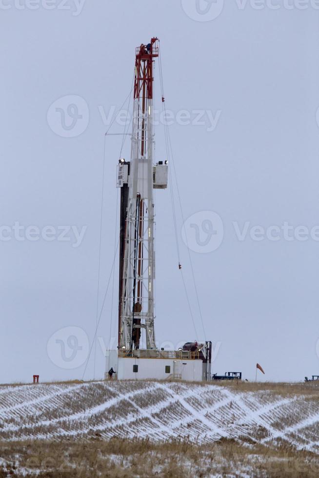 Drilling Rig in Winter photo