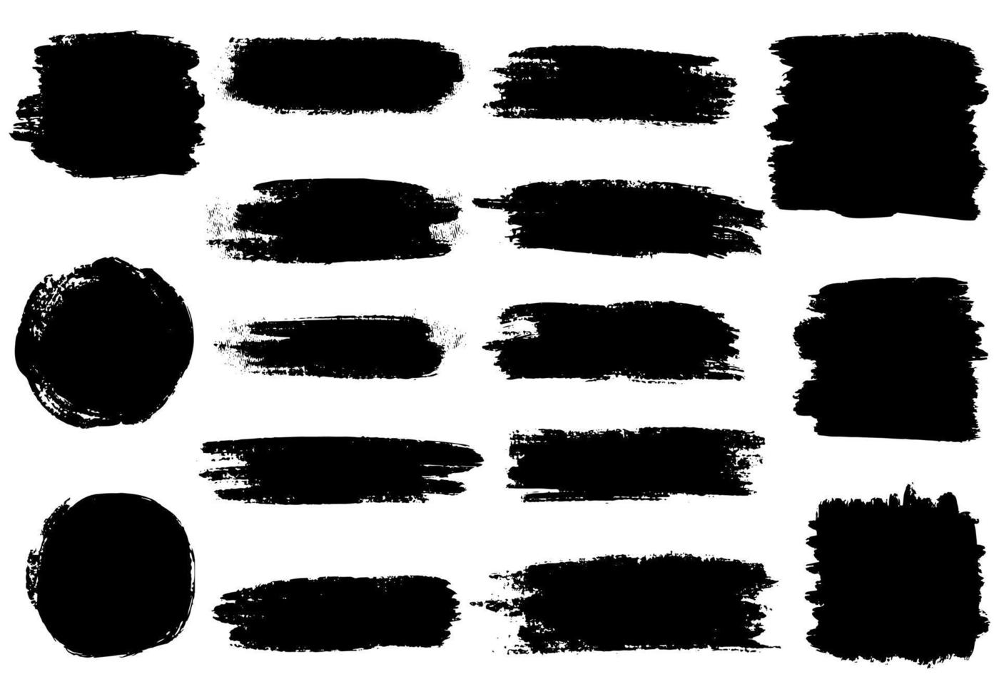 Collection of vector brush hand drawn graphic element. Set of vector brush strokes isolated on white background. vector illustration.