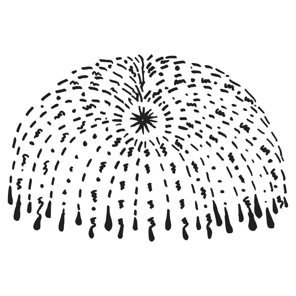 Starburst, sunburst  hand drawn. Design Element Fireworks Black Rays. Comic explosion effect. Radiating, radial lines. vector