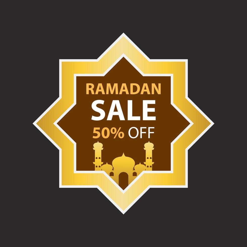 diseños de venta de ramadán con 50 por ciento de descuento. diseños para plantillas de banners vector