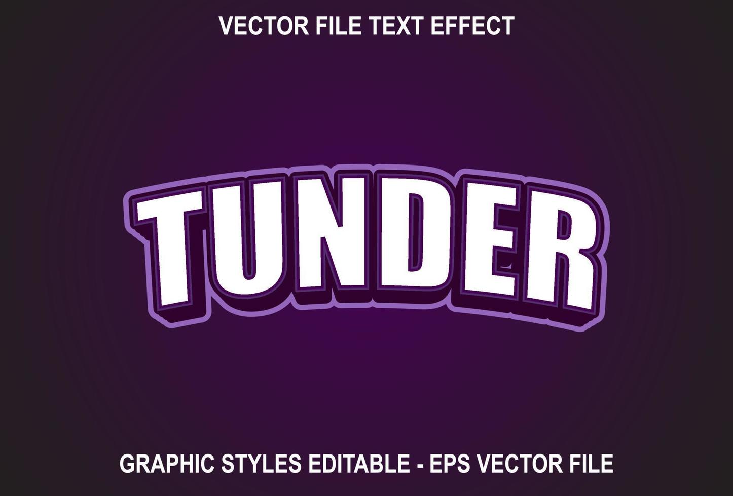 tunder text effect with purple color. sports style text effect design. vector