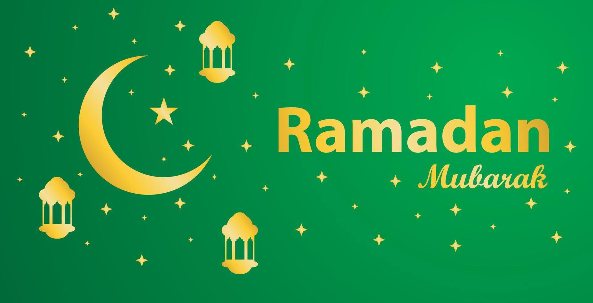 diseño de fondo de saludo ramadan kareem en color verde. diseños para plantillas de banner. vector