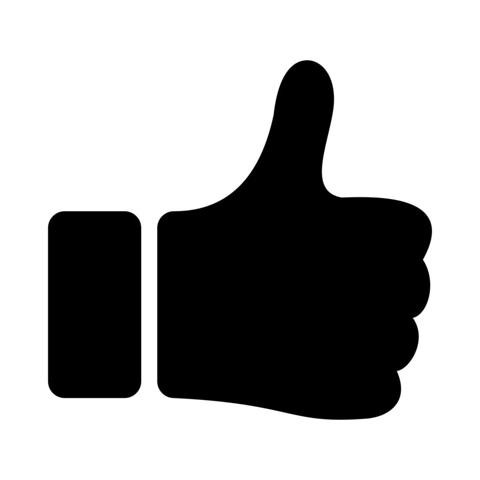 Hand Thumb Up icon. Vector Illustration isolated on white background.