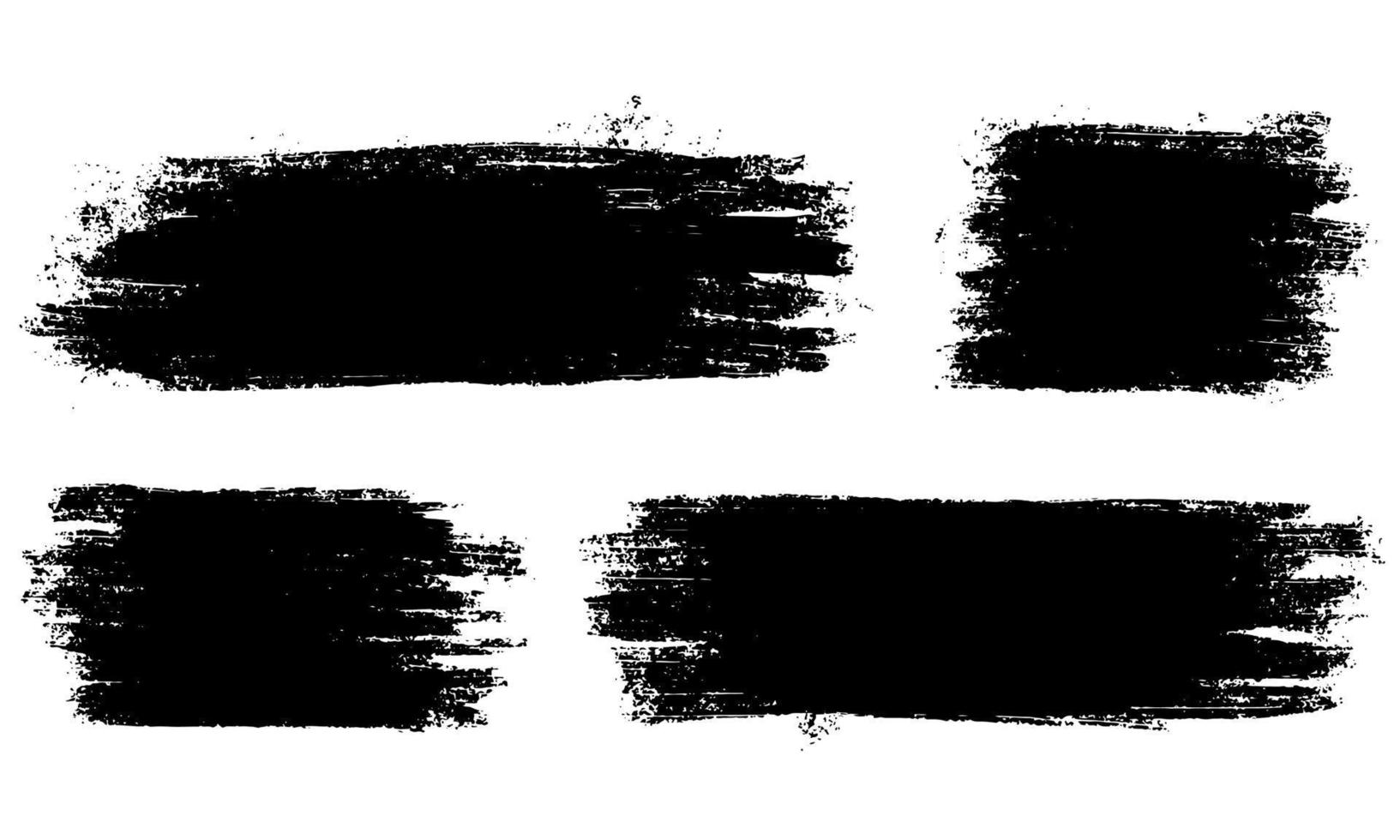 colección de cepillo de vector elemento gráfico dibujado a mano. conjunto de trazos de pincel de vector aislado sobre fondo blanco. ilustración vectorial.