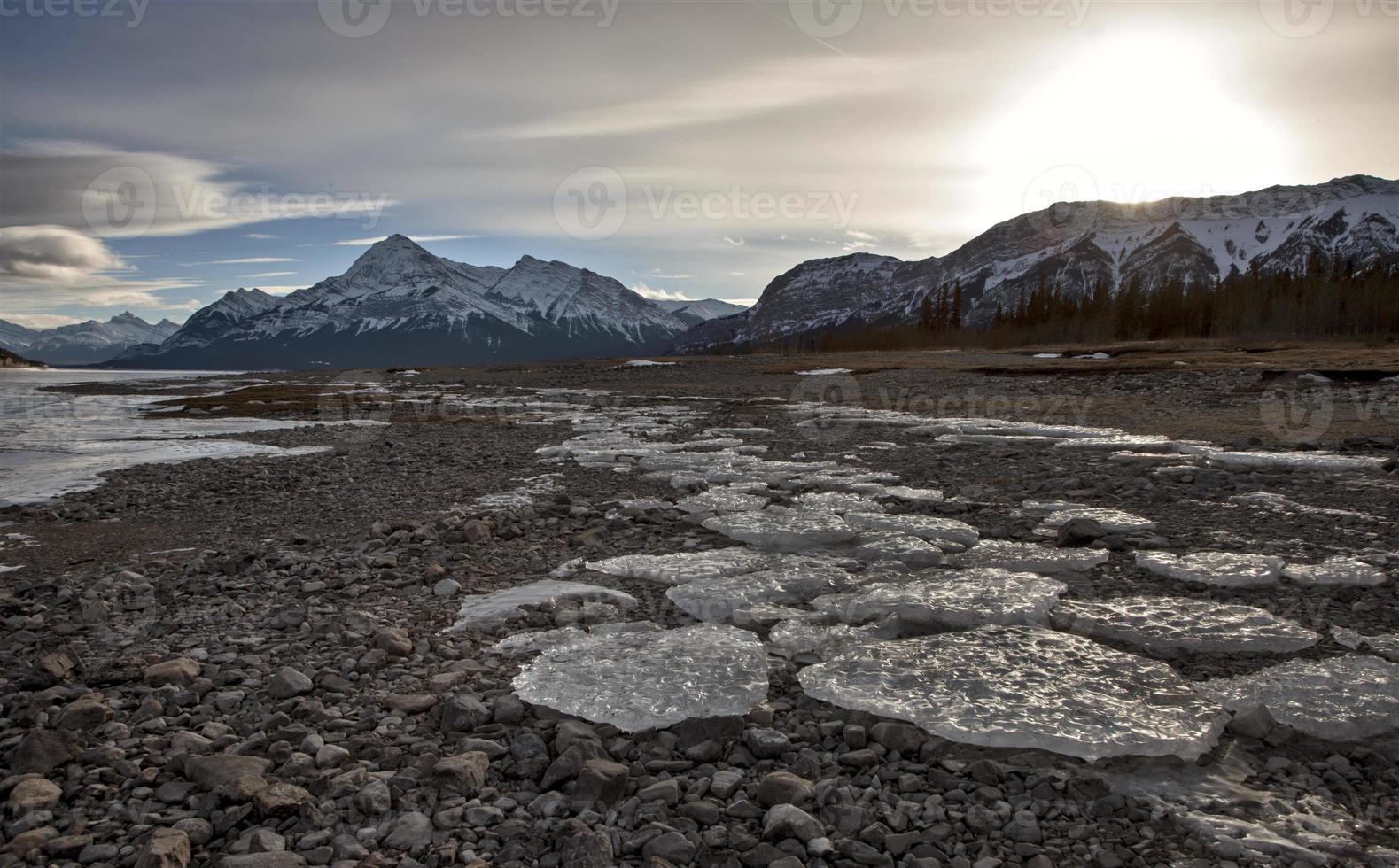 Abraham Lake Winter photo