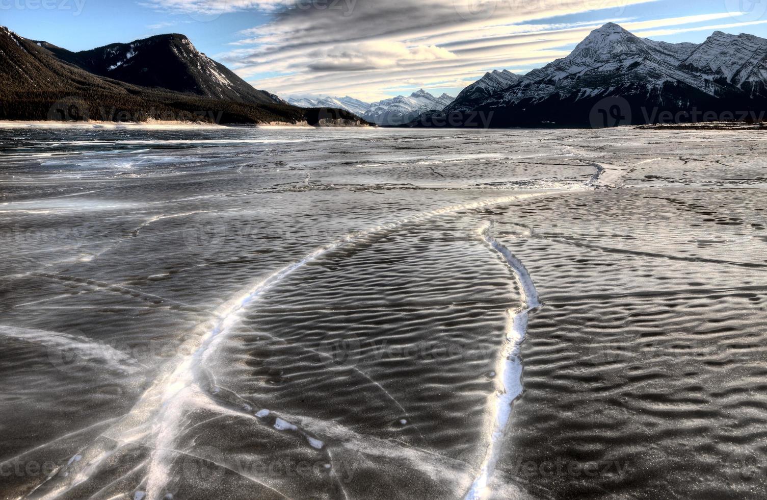 Abraham Lake Winter photo