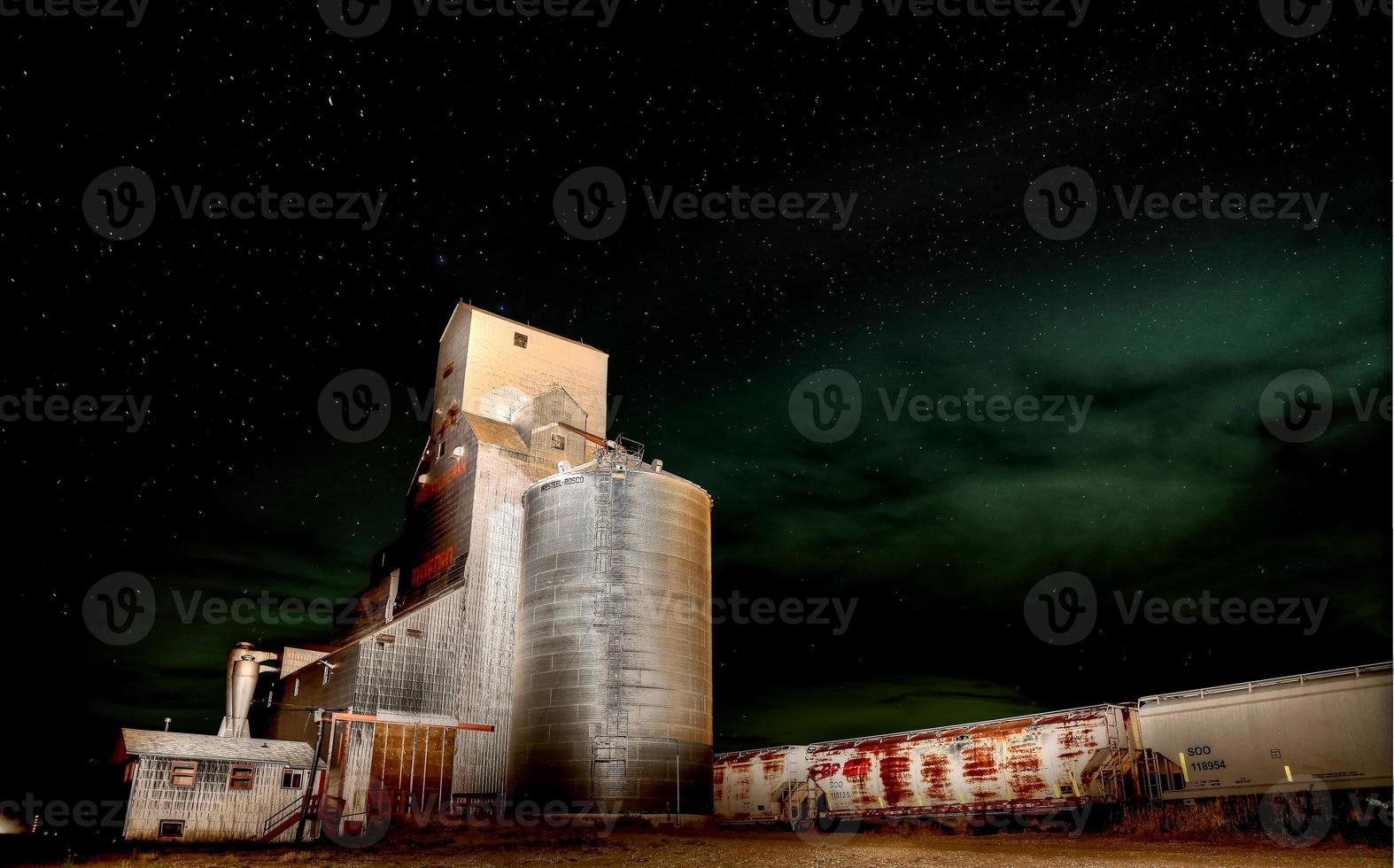 Night Photo Grain Elevator