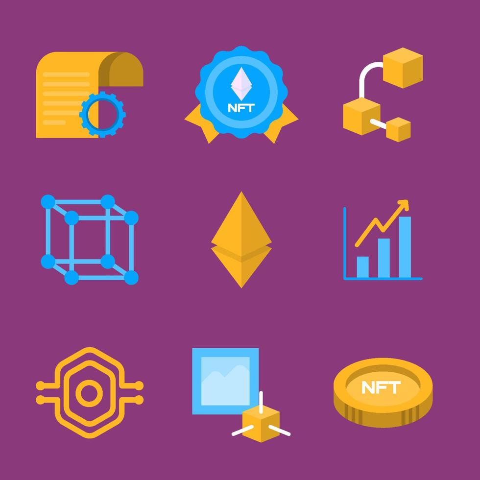 Finance NFT Icon Collection vector