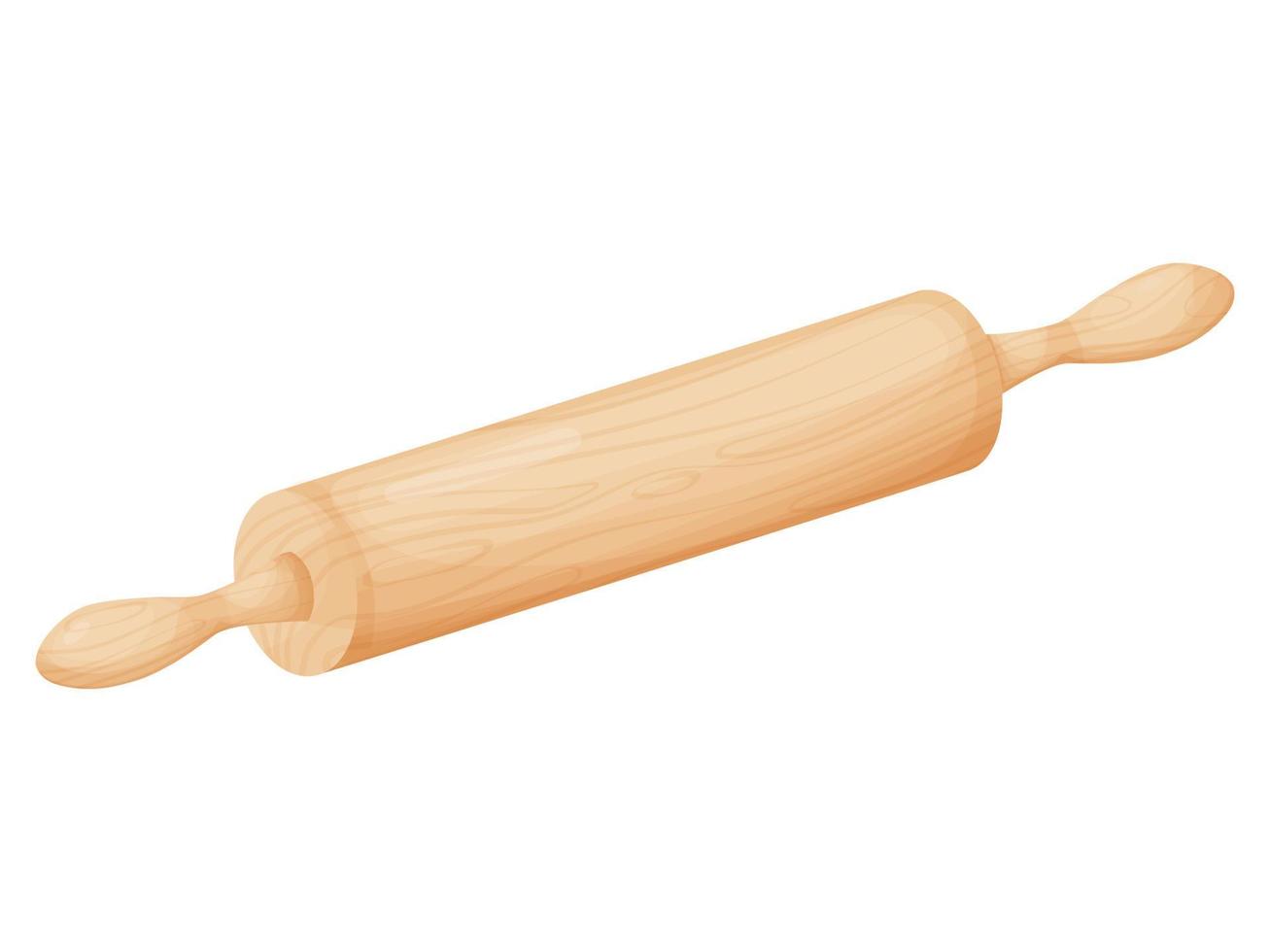 Rolling pin. Tool for baking, pizza, cookies, bread. vector