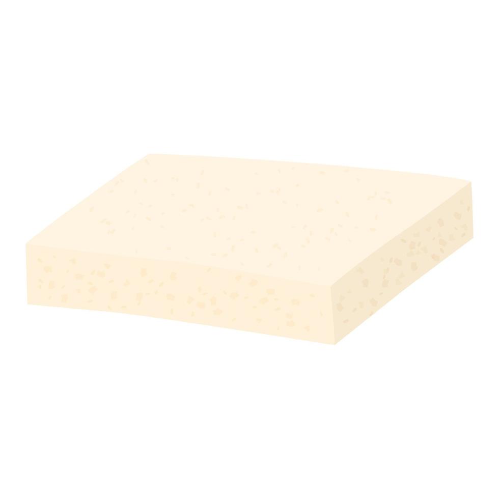 Tofu cheese. Soy cheese illustration isolated on white background. vector