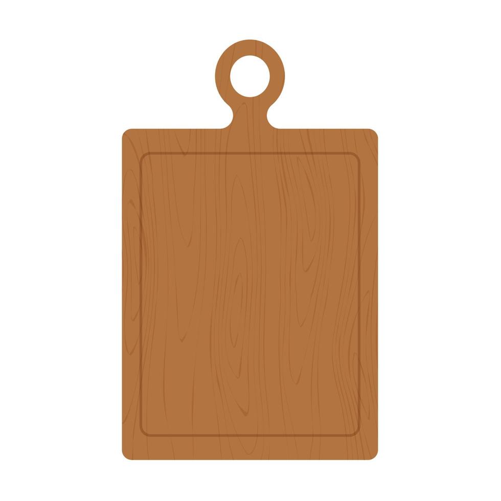 Wooden cutting board. Kitchen equipment, utensils, kitchenware. vector