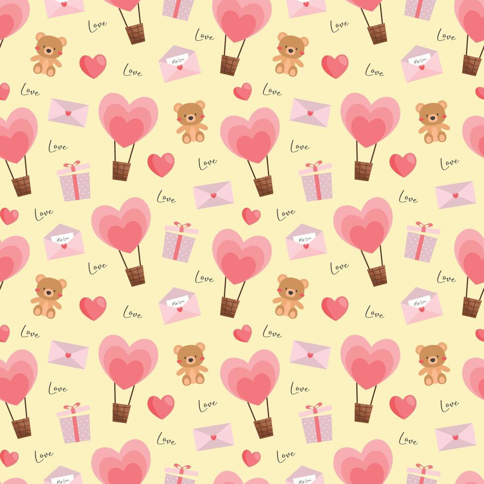 Valentines beautiful seamless pattern design for decorating, wallpaper, wrapping paper, fabric, backdrop and etc. vector