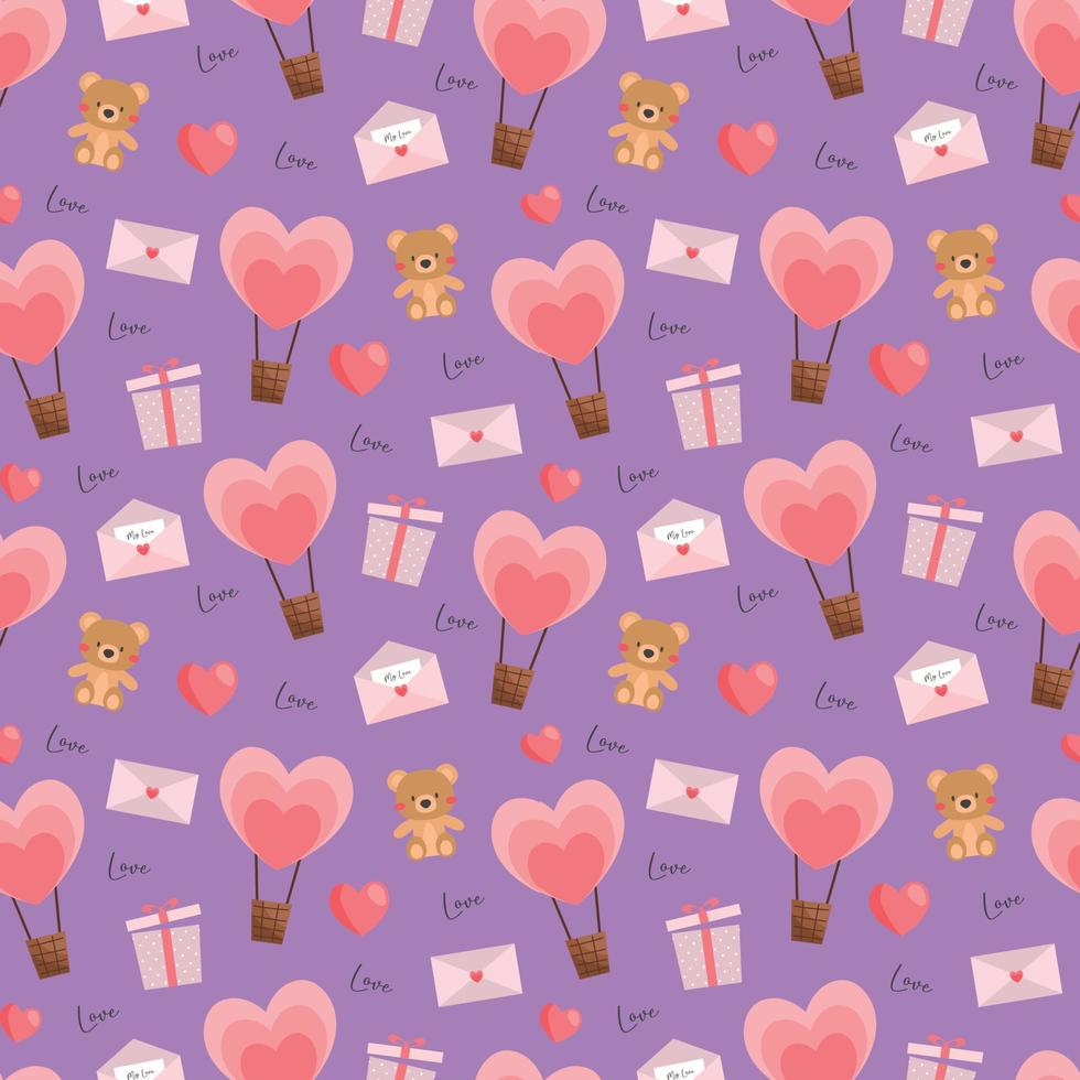 Valentines beautiful seamless pattern design for decorating, wallpaper, wrapping paper, fabric, backdrop and etc. vector
