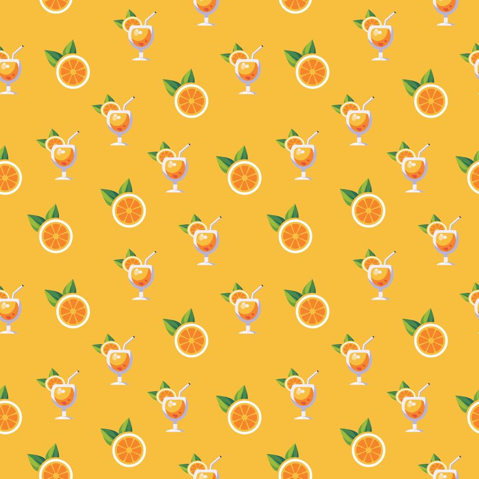 Orange juice beautiful seamless pattern design for decorating, wallpaper, wrapping paper, fabric, backdrop and etc. vector