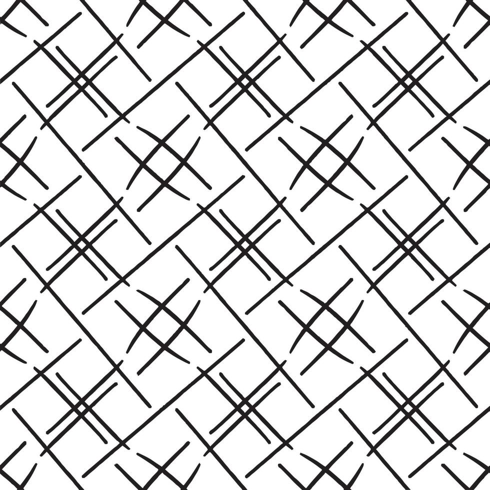 Seamless abstract geometric hand drawn pattern. vector