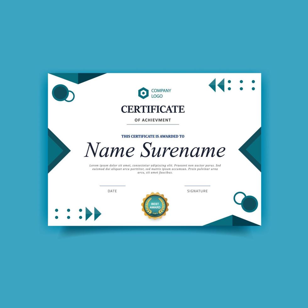 Certificate of Appreciation Template vector