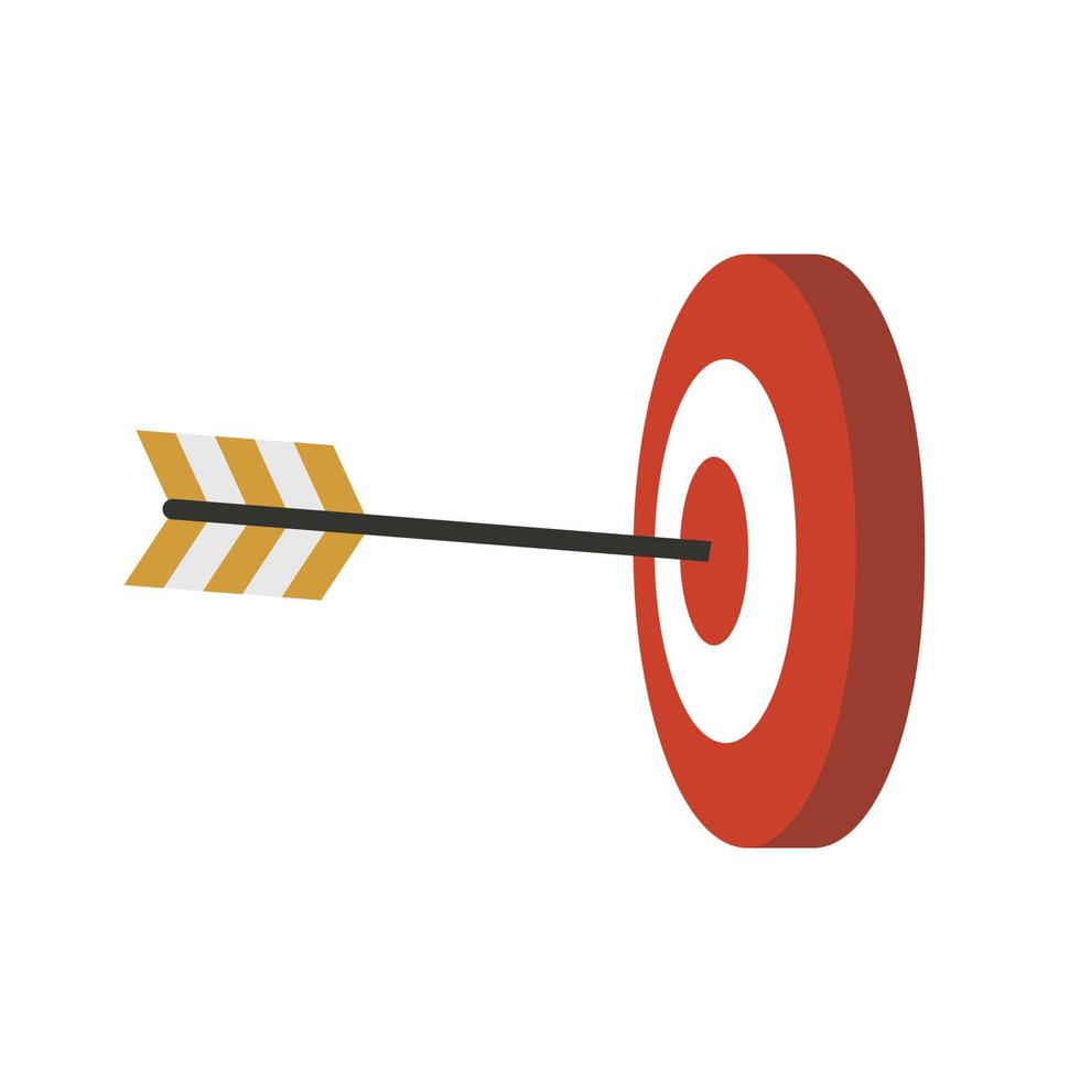 The target and the bow of the archer. Vector. vector