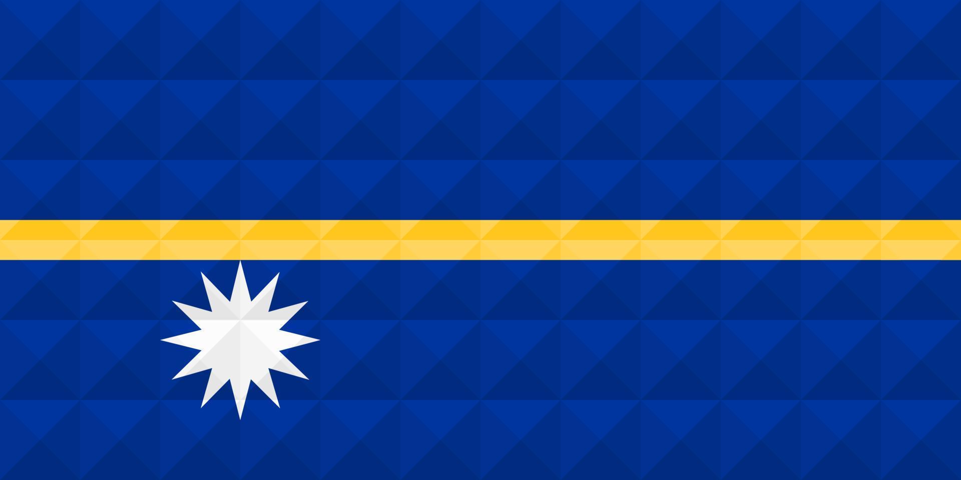 Artistic flag of Nauru with geometric wave concept art design. vector