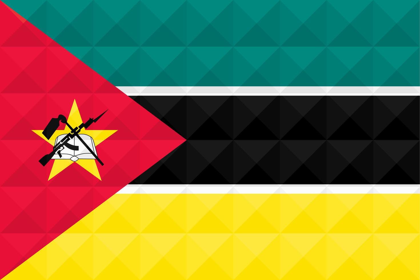 bandera artística de mozambique con diseño de arte conceptual de ondas geométricas. vector