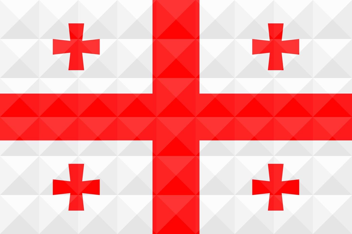 Artistic flag of Georgia with geometric wave concept art design. vector