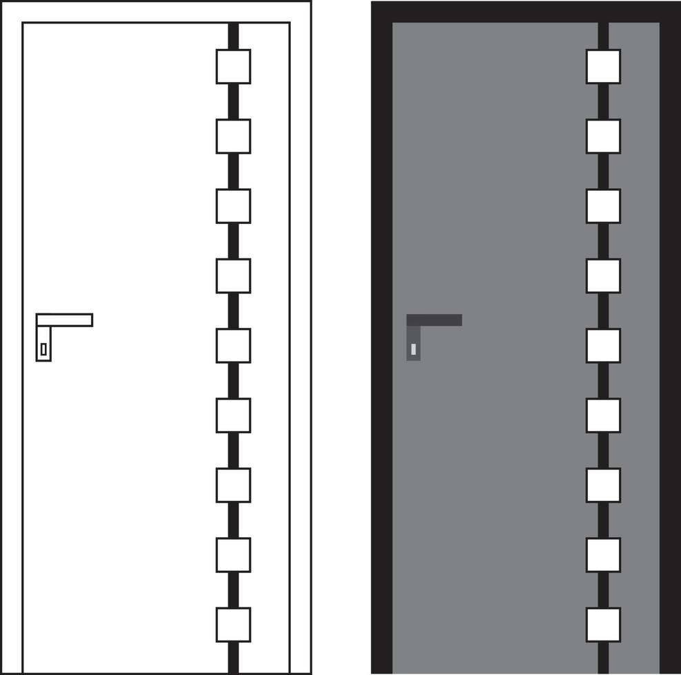 ilustración gráfica vectorial de la vista frontal de una sola puerta adecuada para el diseño de su hogar y el diseño de carteles en el trabajo arquitectónico vector