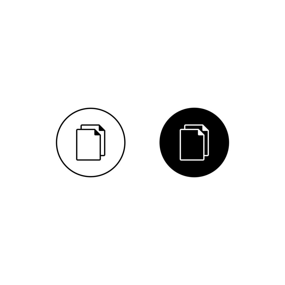 Copy File Document Icon Vector for Web or Mobile App