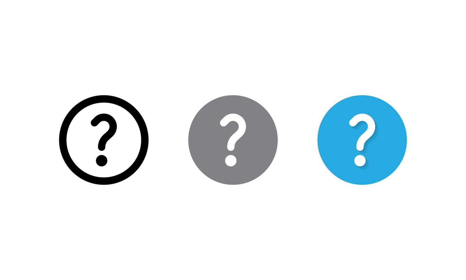 Question Mark, Help and Feedback Icon Vector. vector