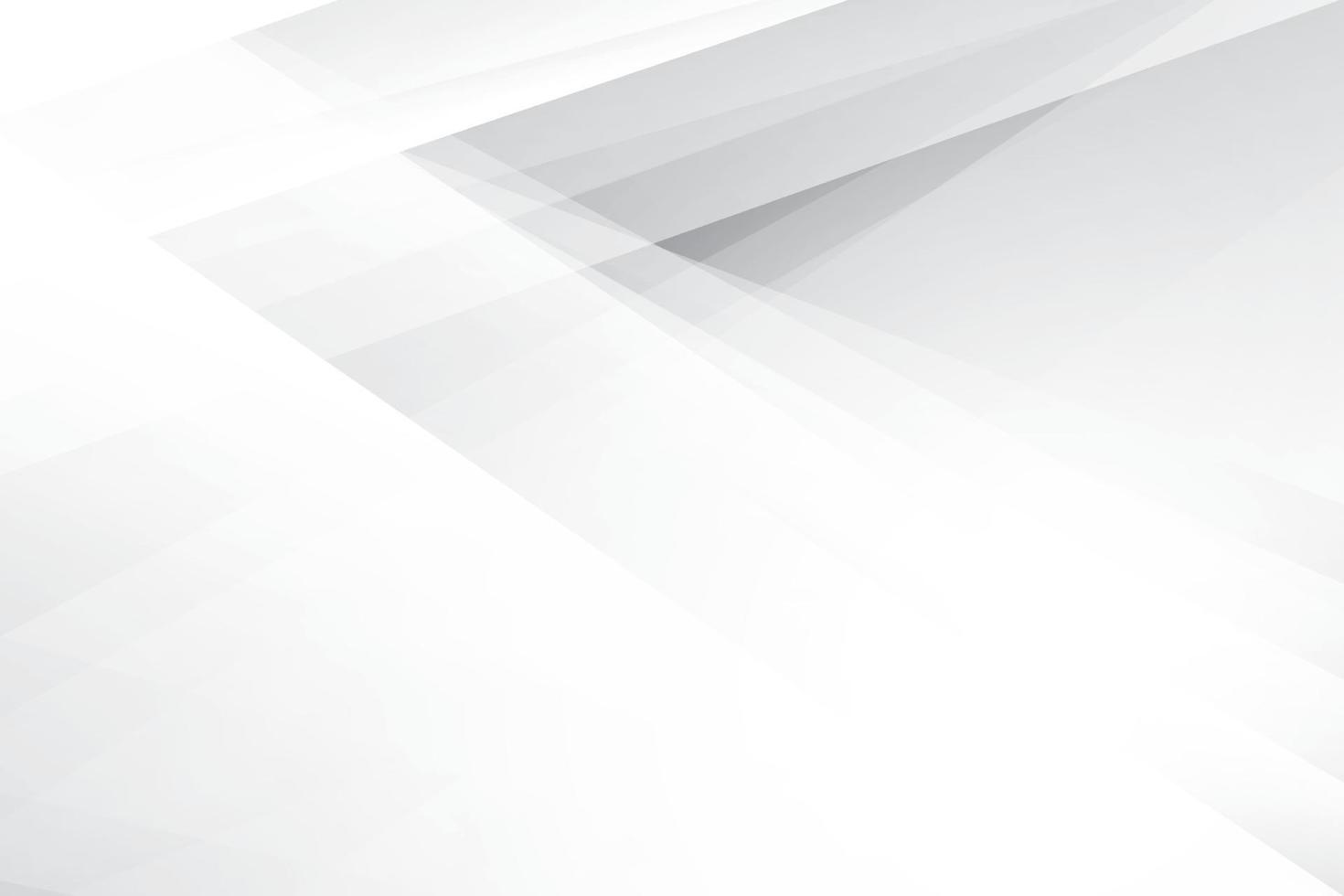 Abstract white and gray gradient background with geometric shape. Vector illustration.