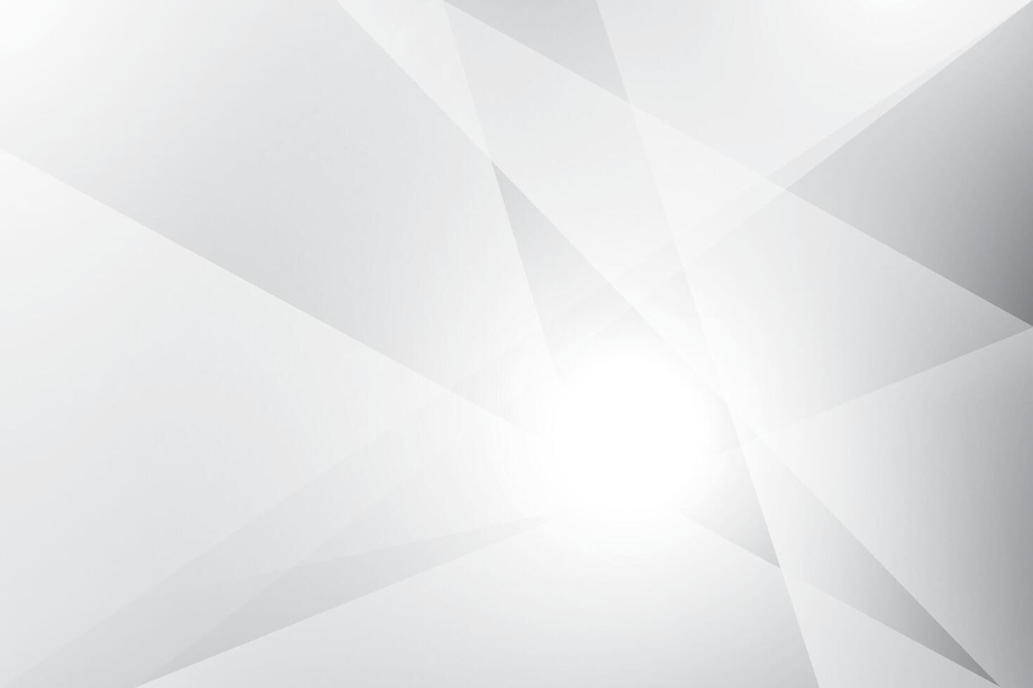Abstract white and gray gradient background with geometric shape. Vector illustration.