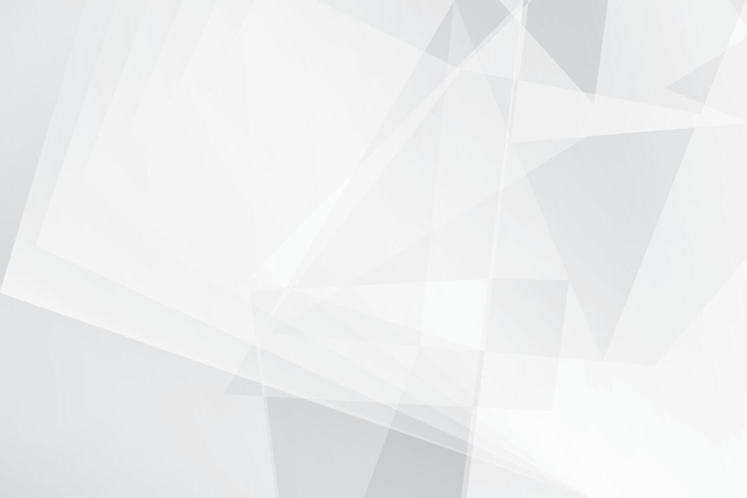 Abstract white and gray gradient background with geometric shape. Vector illustration.