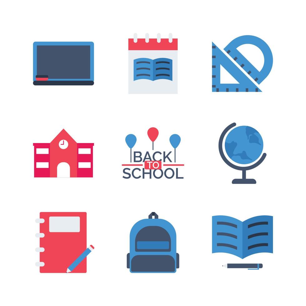 Back To School Icon Set vector