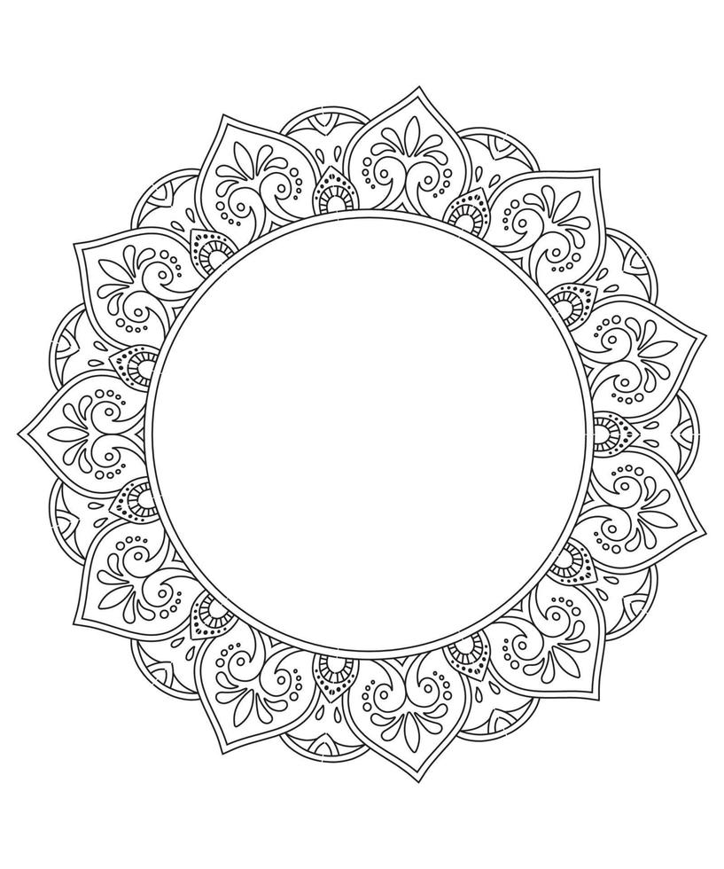 Creative Mandala Design and Hena Design vector