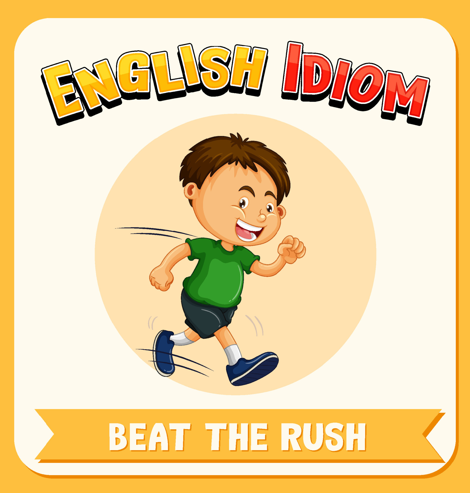 Modismo en inglés con descripción de imagen para beat the rush 5441674