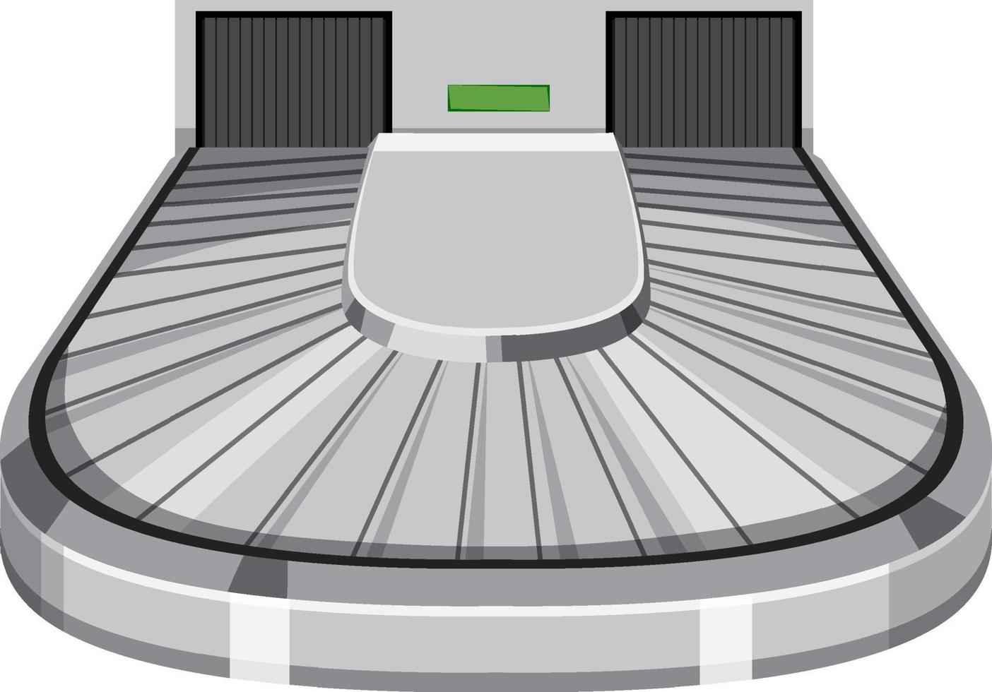 Empty baggage carousel in cartoon style vector
