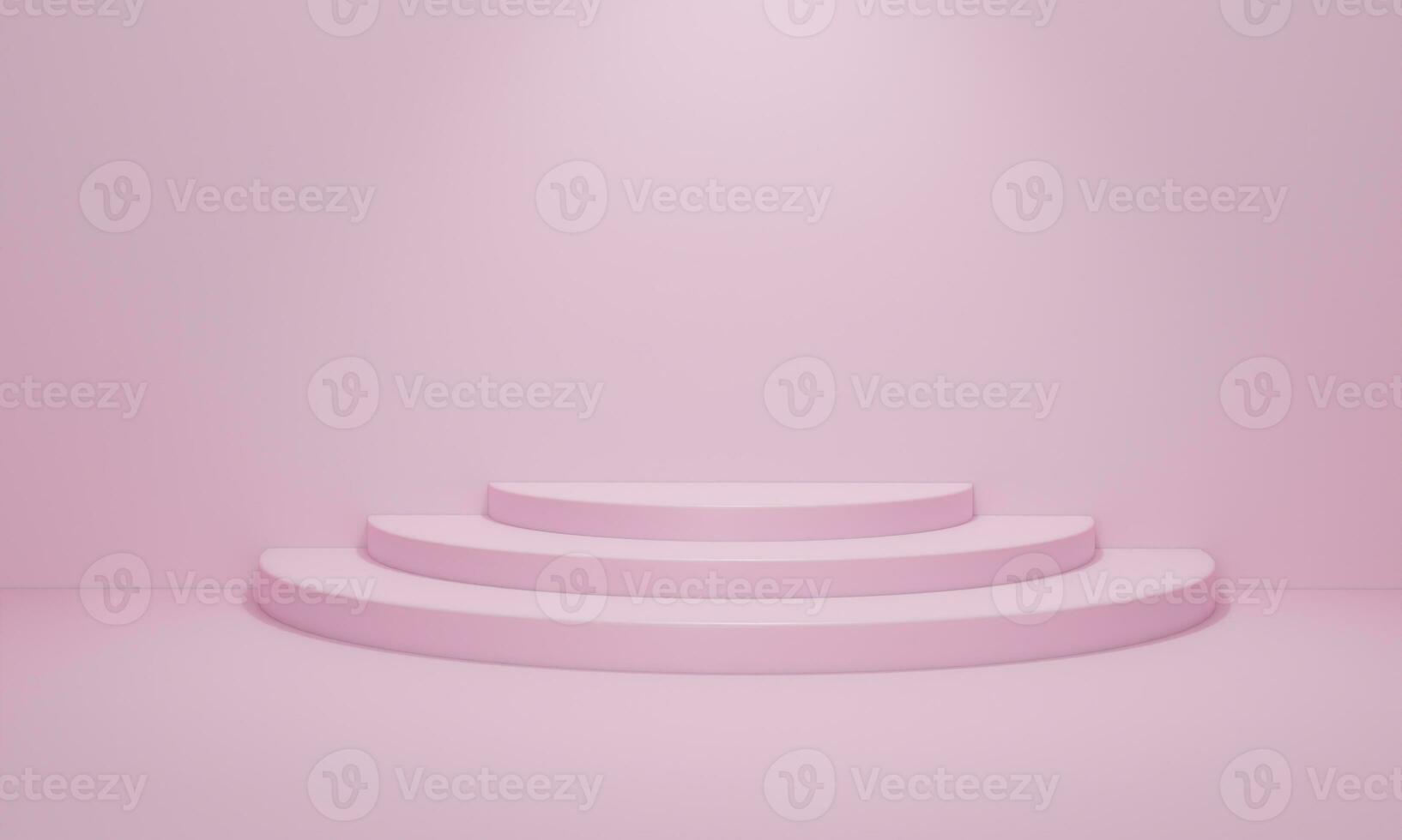 3d rendering. Podium minimal abstract scene geometric shape. Podium or platform for cosmetic product presentation. photo