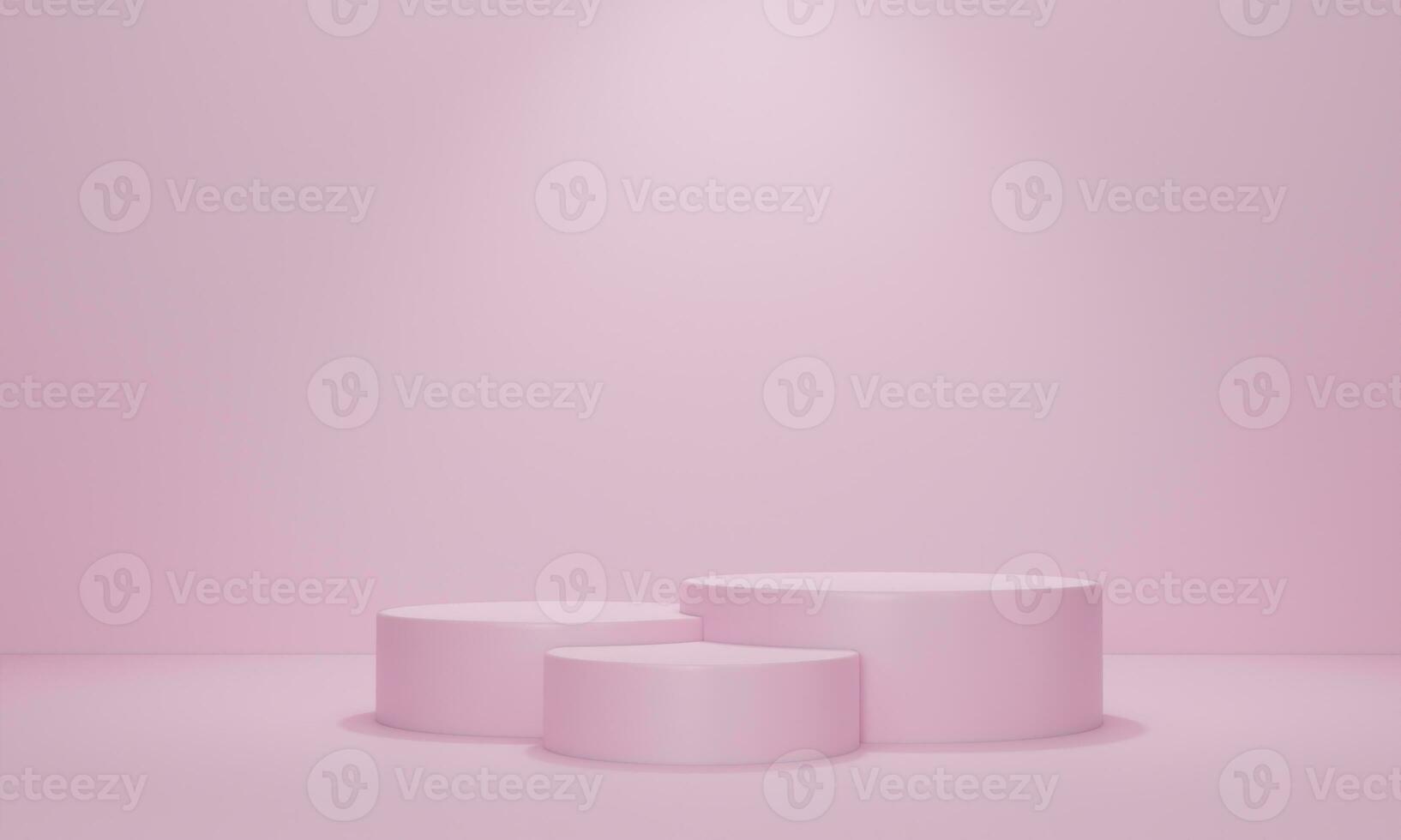 3d rendering. Podium minimal abstract scene geometric shape. Podium or platform for cosmetic product presentation. photo