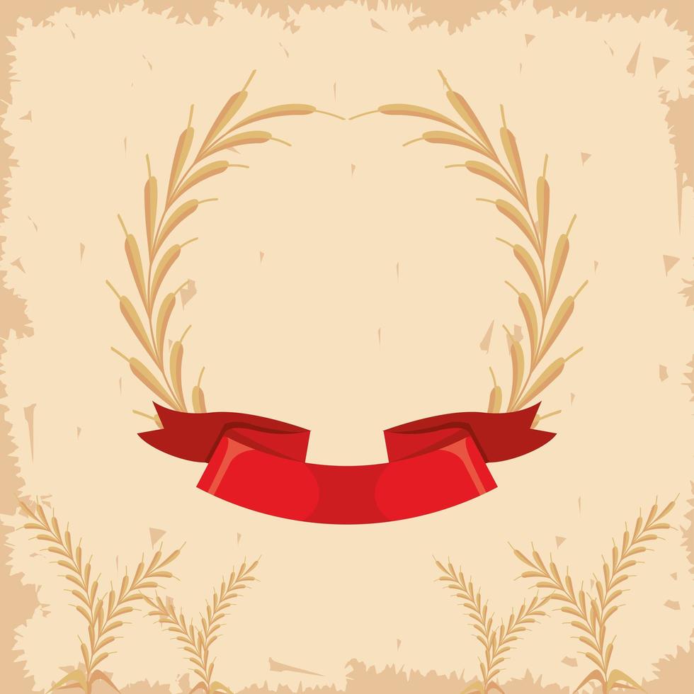 wheat spikes and crown vector