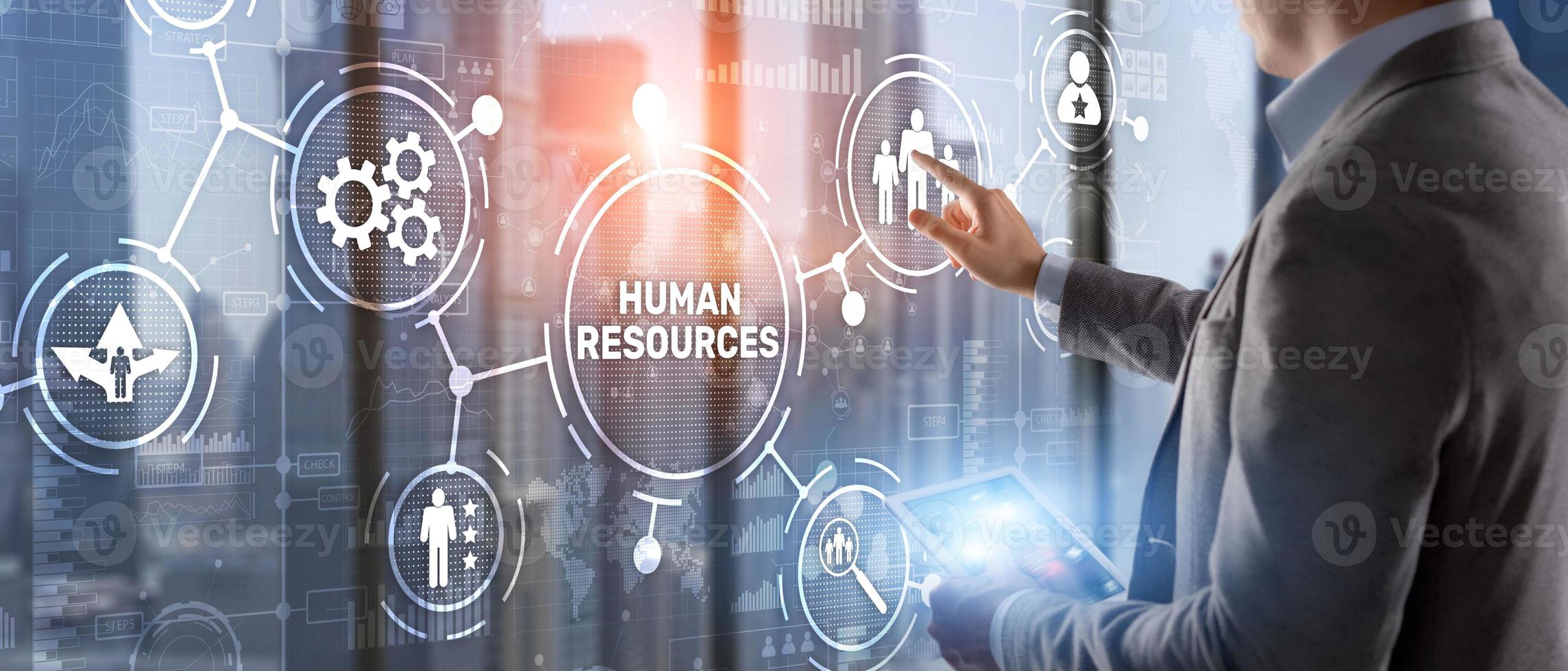 Modern Human Resources Hiring Job Occupation Concept. Business Technology photo