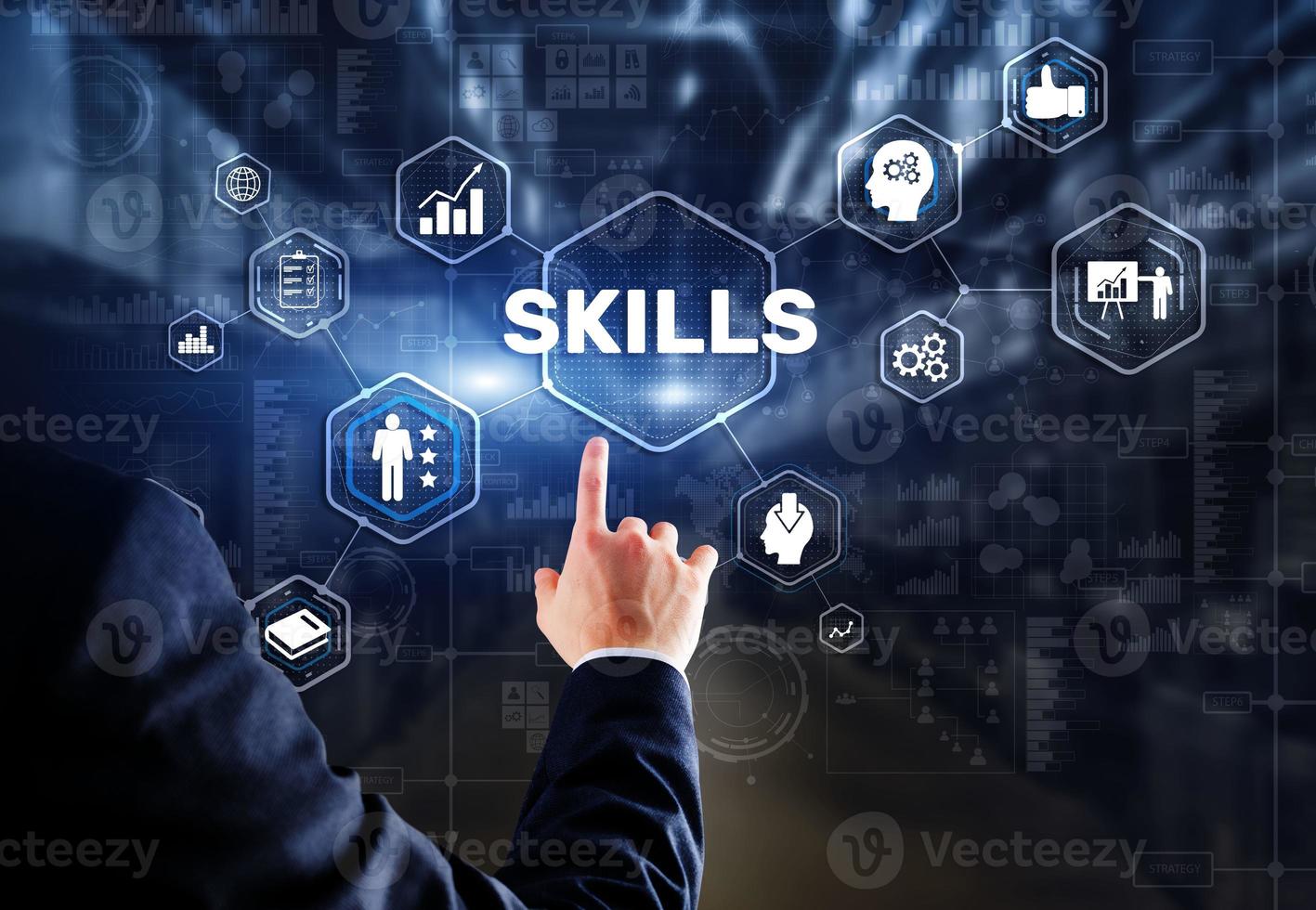 Skills Learning Personal development Finance Competency Business concept photo