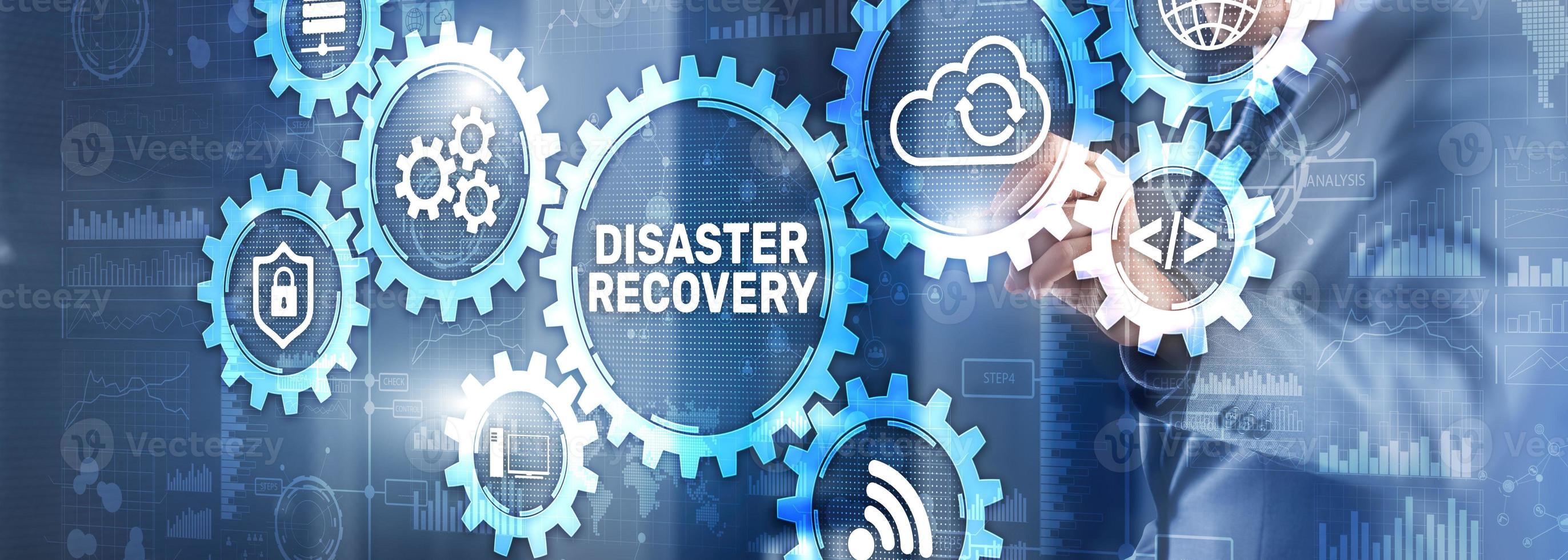 DIsaster recovery Backup Data protection. Internet technology concept photo