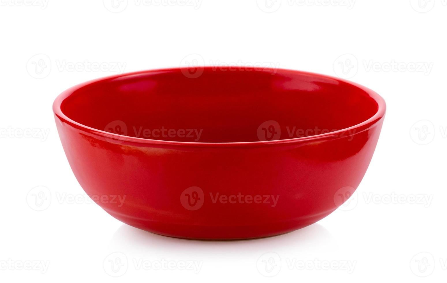 ceramic bowl on white background photo