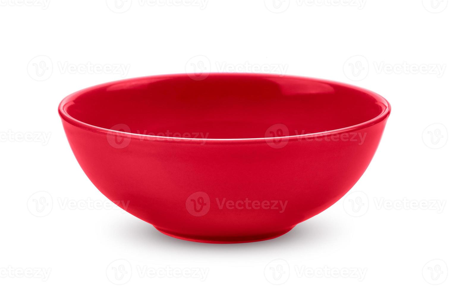 red bowl on white background photo