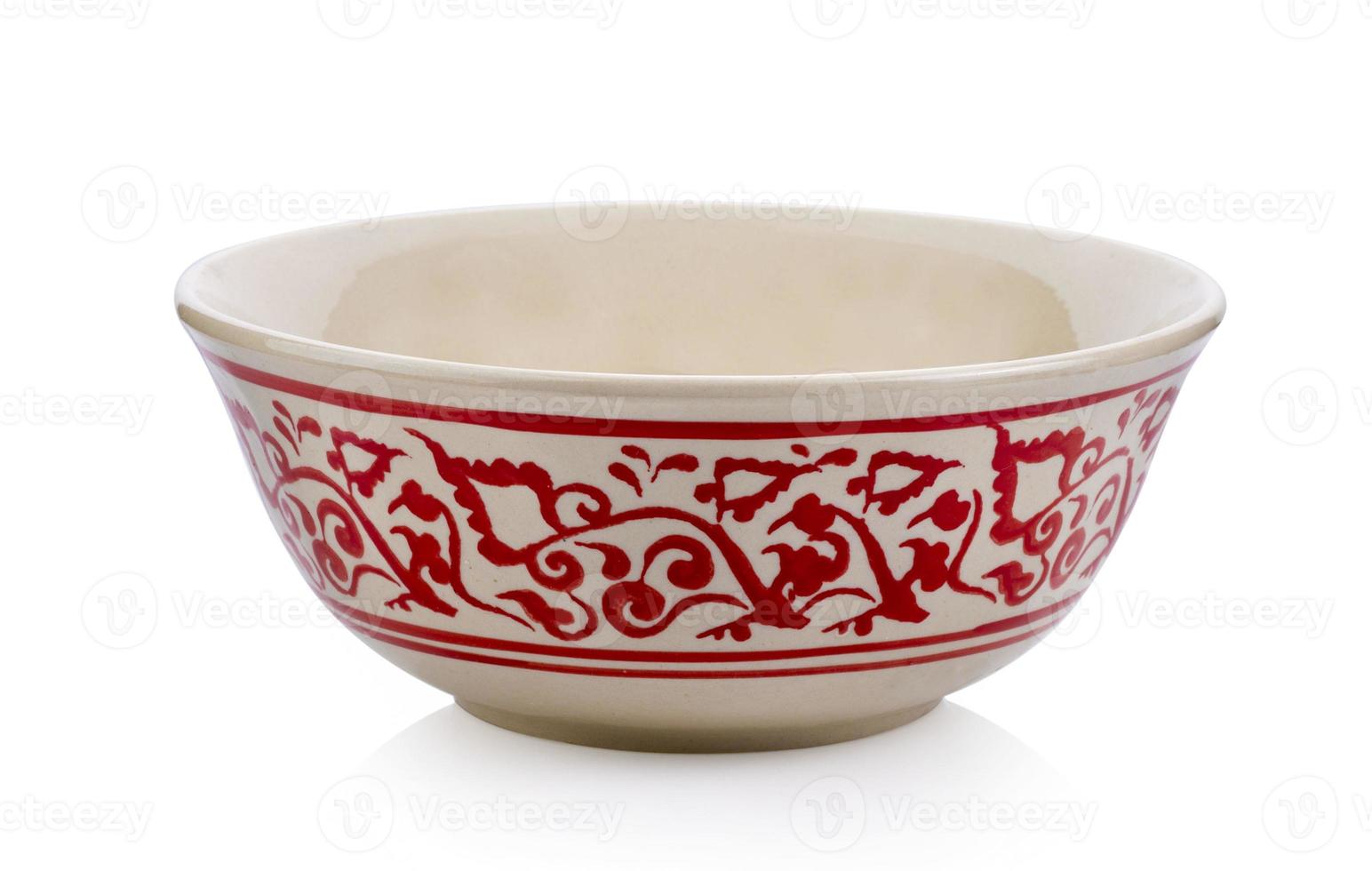 ceramic bowl on white background photo