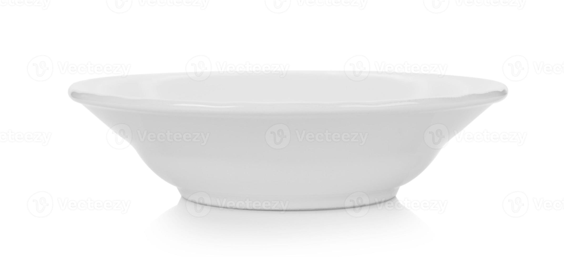 white ceramic plate on white background photo