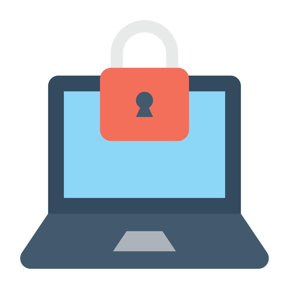 Laptop Security Concepts vector