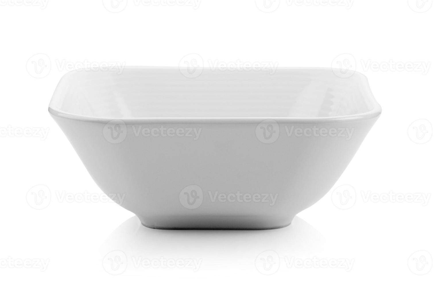 ceramic bowl on white background photo